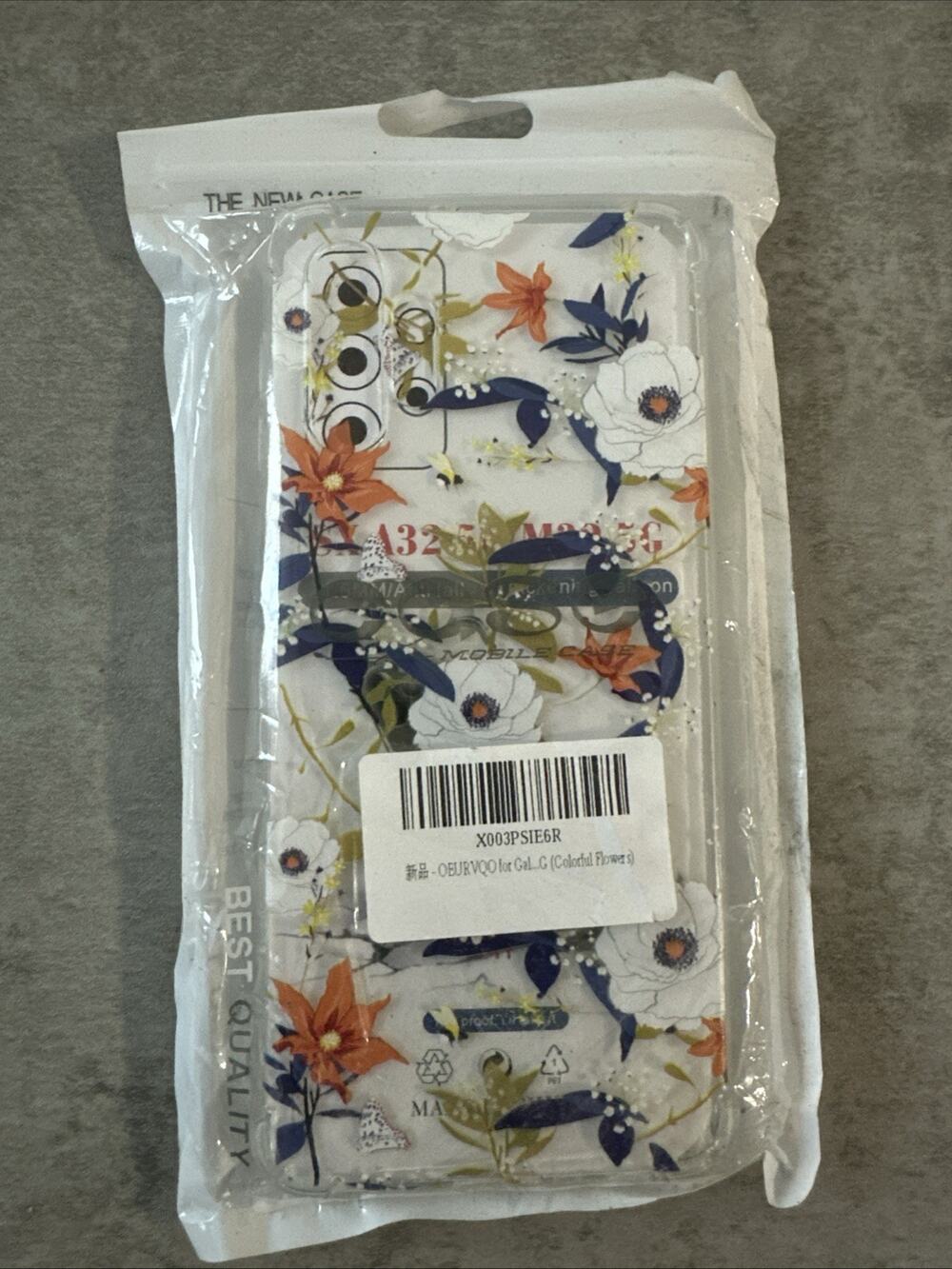 Case for Galaxy A32 5G Samsung M32 5G,Clear Floral Flower Pattern